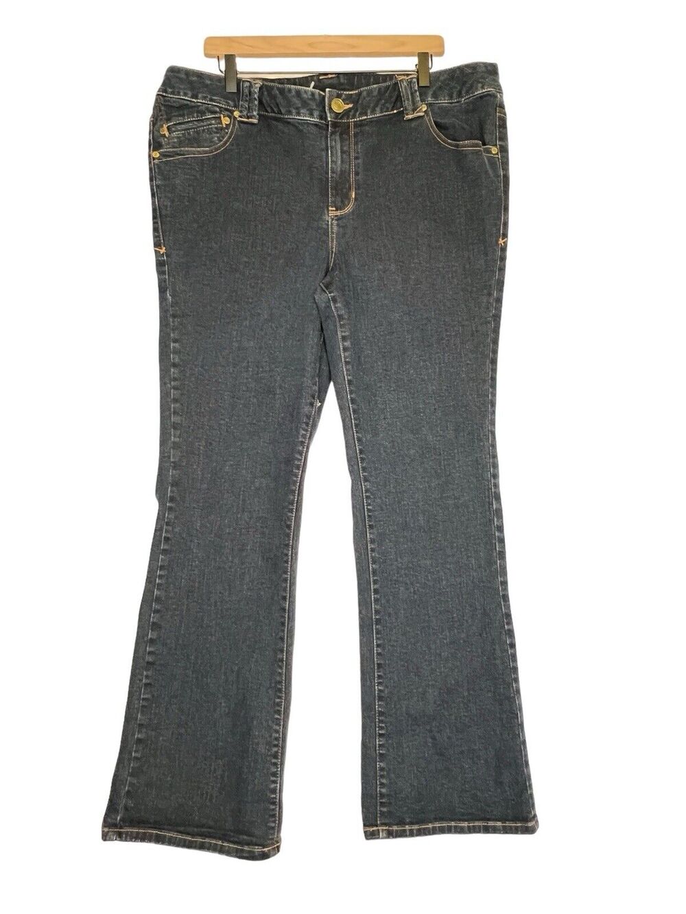 Lane Bryant Womens Size 22 Straight Fit slim boot Genius Fit jeans Dark Wash
